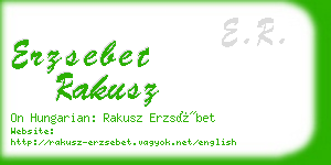 erzsebet rakusz business card